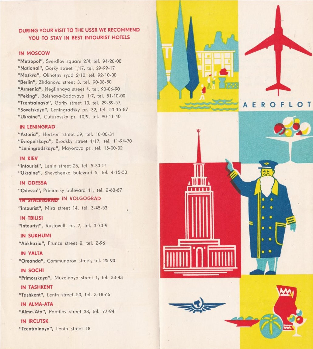 Aeroflot 1970 Brochures